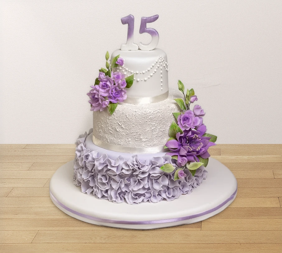 [020020020010023] TORTA FLORES LAVANDA (VAINILLA)